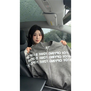 美式复古百搭外套男女春秋潮牌高级感棒球服cleanfit高街潮夹克衣