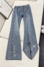 B221美式ins高街暗黑刺绣修身微喇牛仔裤LK25605-特P45控78，男装牛仔裤，电商B221