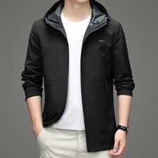 CS-W2157男士2023年秋季新款长袖外套休闲青年连帽两面穿风衣P195图片