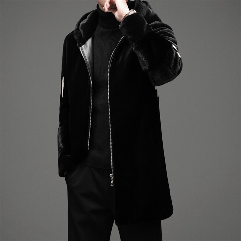 DLSN9551新款2021男式中长款连帽外套金貂绒保暖风衣P860,男装风衣,电商B360