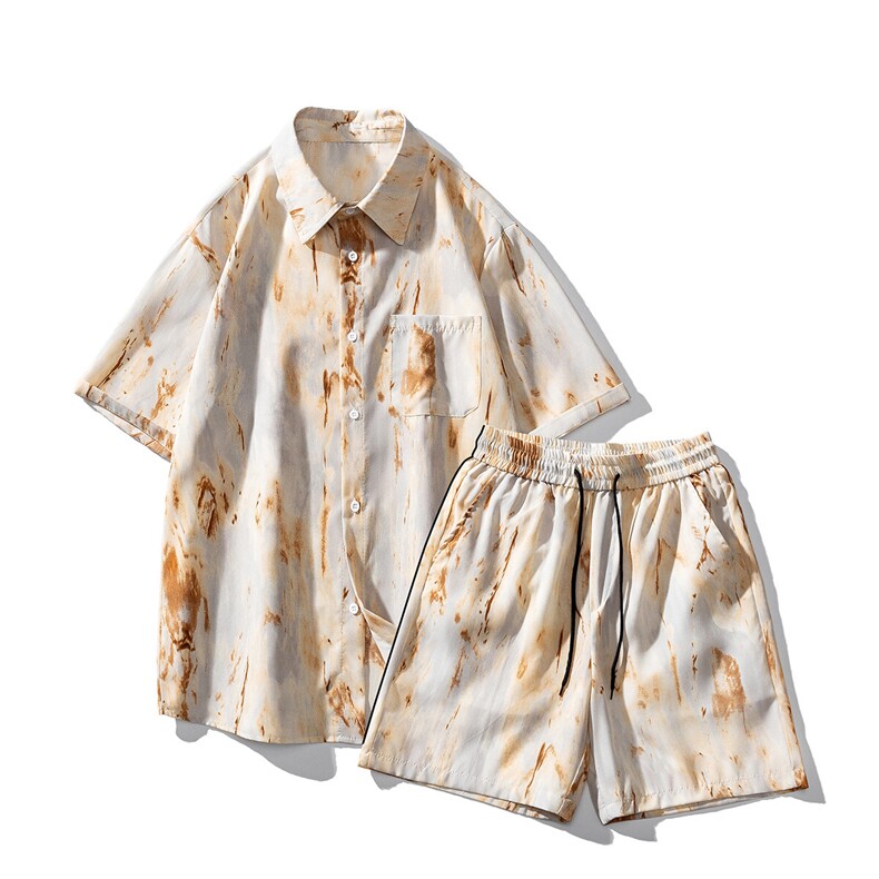 1短袖衬衫DCS78034P35短裤DK88041P18大码M-5XL套装TZ88034P53控，男装休闲套装，星座226-2