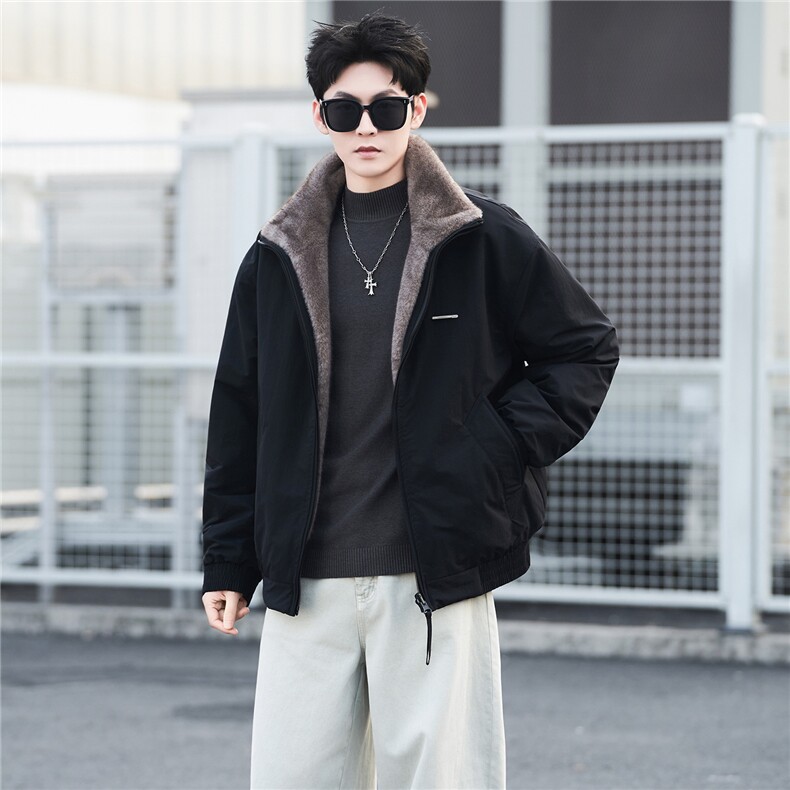 M-3XLB3539899P178绿2025新款男士冬季双面可穿座山雕棉服男,男装棉衣,电商B353