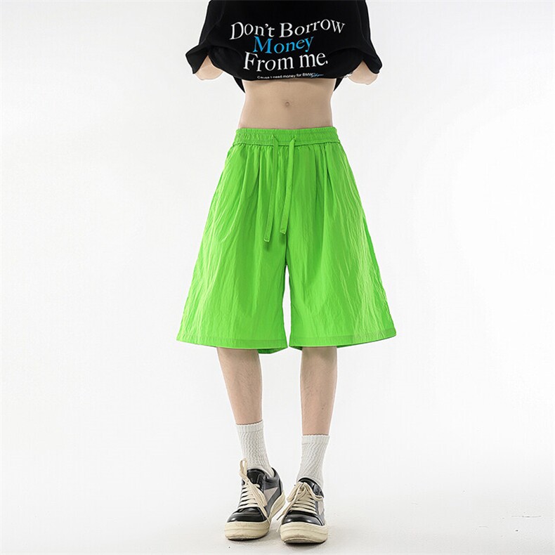 8XL-M多巴胺短裤男款夏季冰丝薄款休闲透气五分裤沙滩DK26004P25,男装休闲裤,电商B312