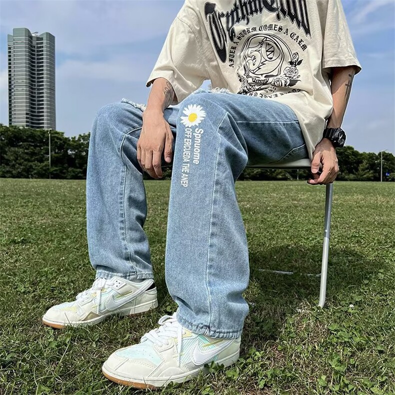 美式复古水洗做旧破洞牛仔裤男ins高街N997P35,男装牛仔裤,星座1116-2