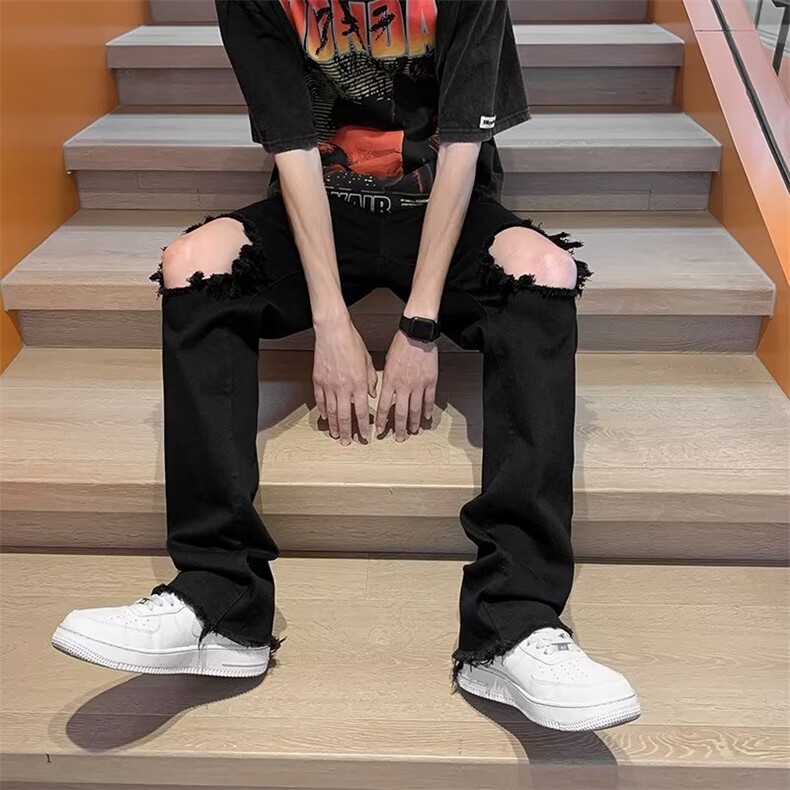 夏季宽松喇叭裤牛仔裤CC003P36图片