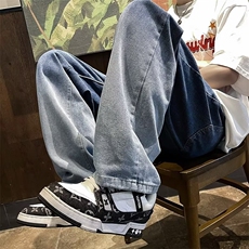 青春流行ins男直筒水洗渐变色牛仔裤P45，男装牛仔裤，星座1116-2