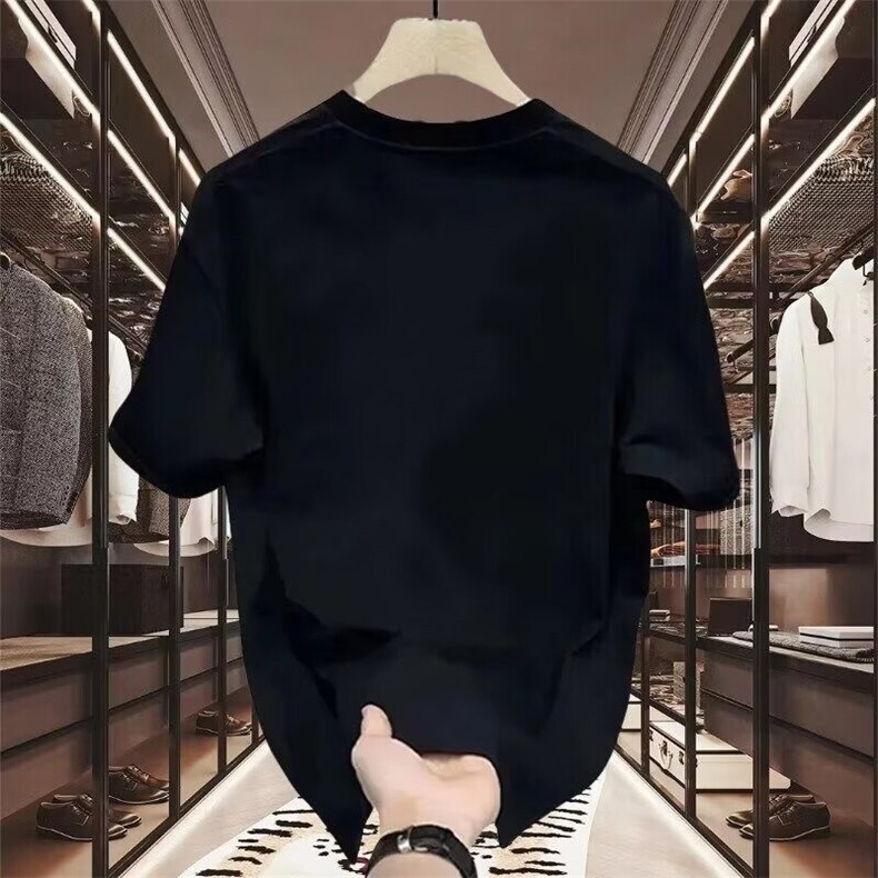 欧货短袖T恤男士夏季红百搭修身印花ins圆领上衣服,男装T恤,星座218-1（原230）