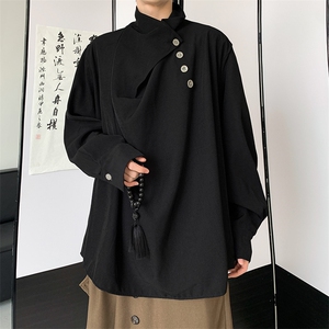 2024夏季新款高级感垂感衬衫外套设计感小众衬衣男现货 W8178-P48图片