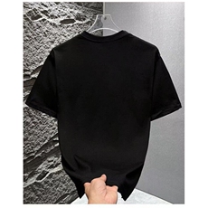 M412-P35夏季衣服高端T恤短袖男纯色2025新宽松休闲潮流百搭，男装T恤，星座617A-1（原B318A）