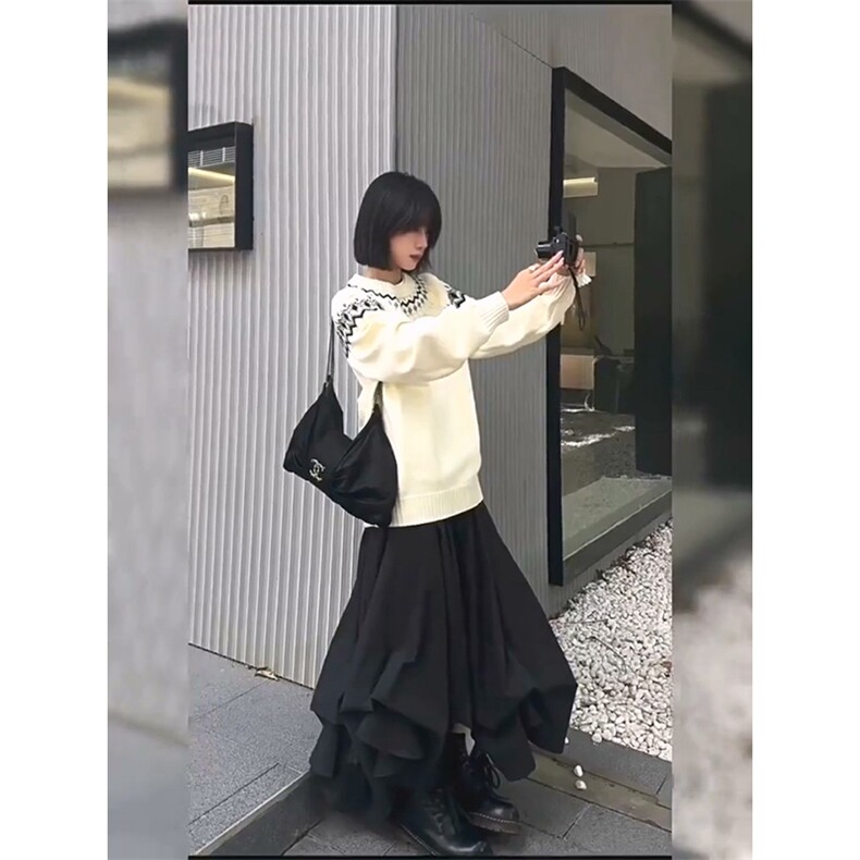 重磅秋冬装北极绒套头毛衣美式复古休闲慵懒风提花工艺针织衫外套,男装针织衫/毛衣,电商A486