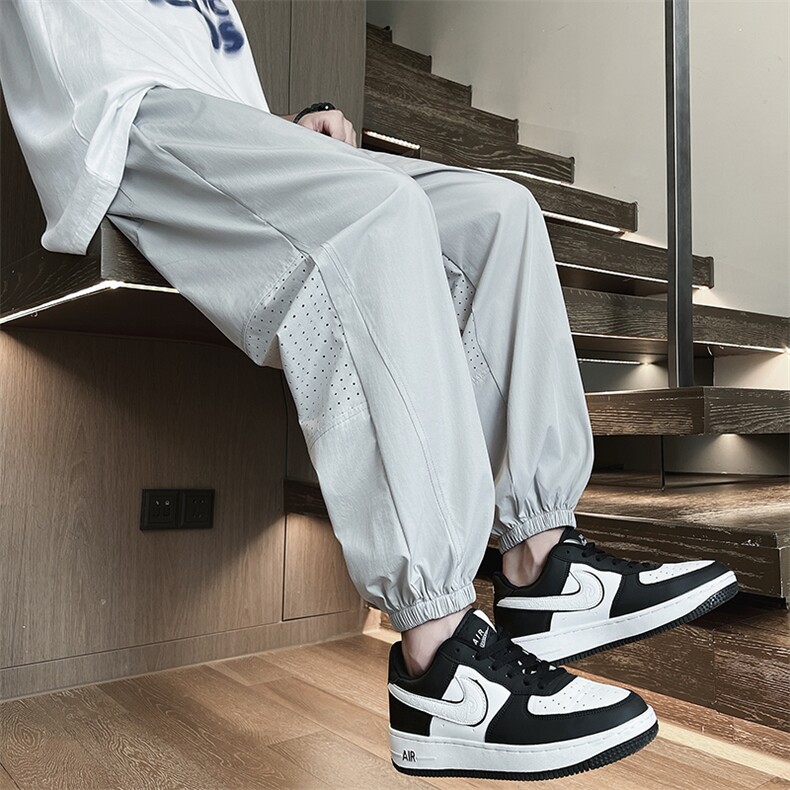 夏装透气网眼拼接休闲长裤男运动裤宽松冰丝裤K1008P45，女装休闲裤，电商C323