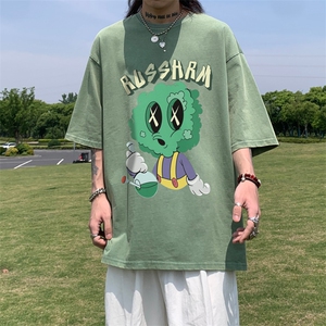 卡通创意印花 水洗做旧 夏季无袖背心/马甲/坎肩XZ514-2-1315-P38图片