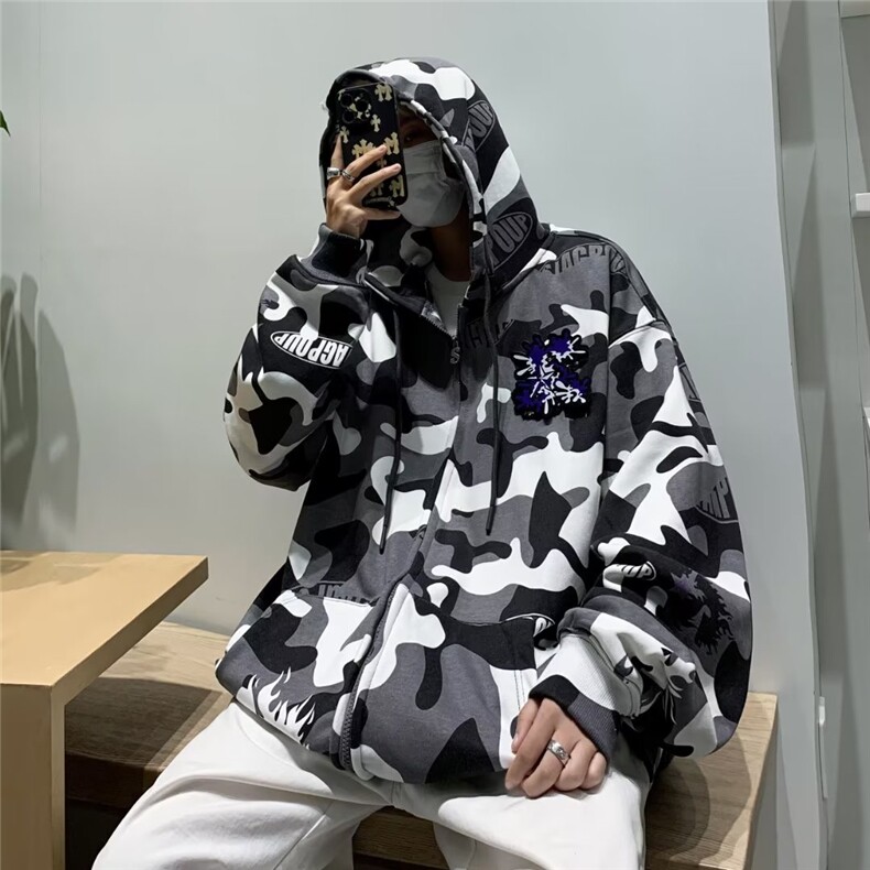 卫衣男潮ins港风潮流迷彩Y8035P55,男装卫衣,星座1116-2
