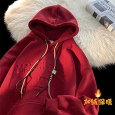 冬天加绒加厚钢印宽松卫衣YT04P65控79，男装卫衣，星座712