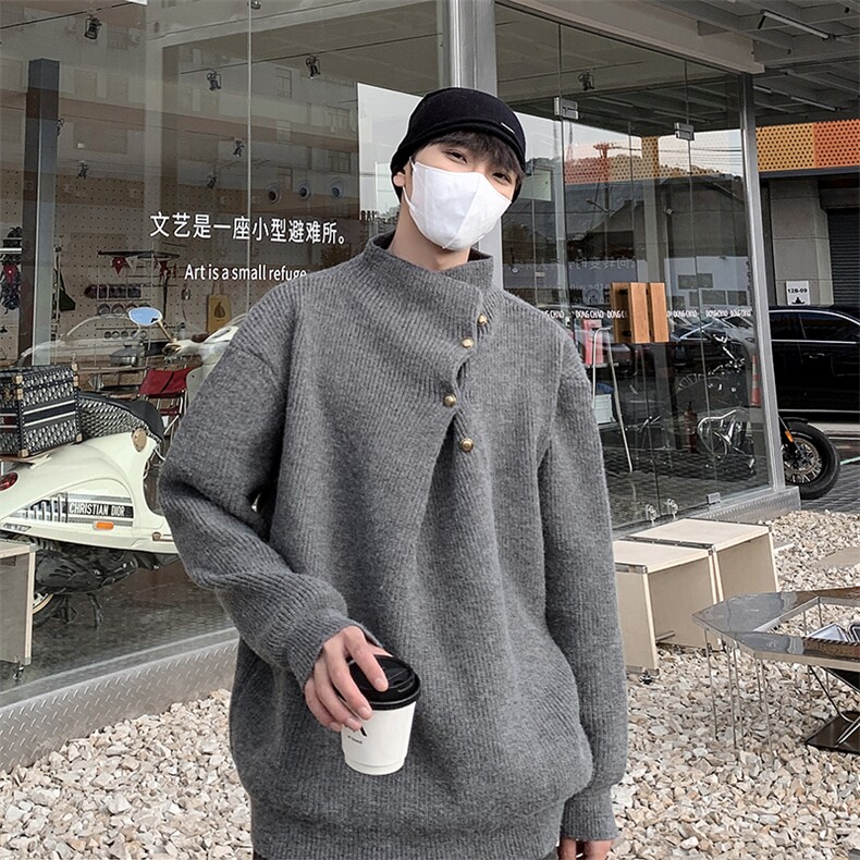 套头毛衣男新款秋冬季插肩袖休闲宽松韩版针织衫,男装针织衫/毛衣,星座716-2