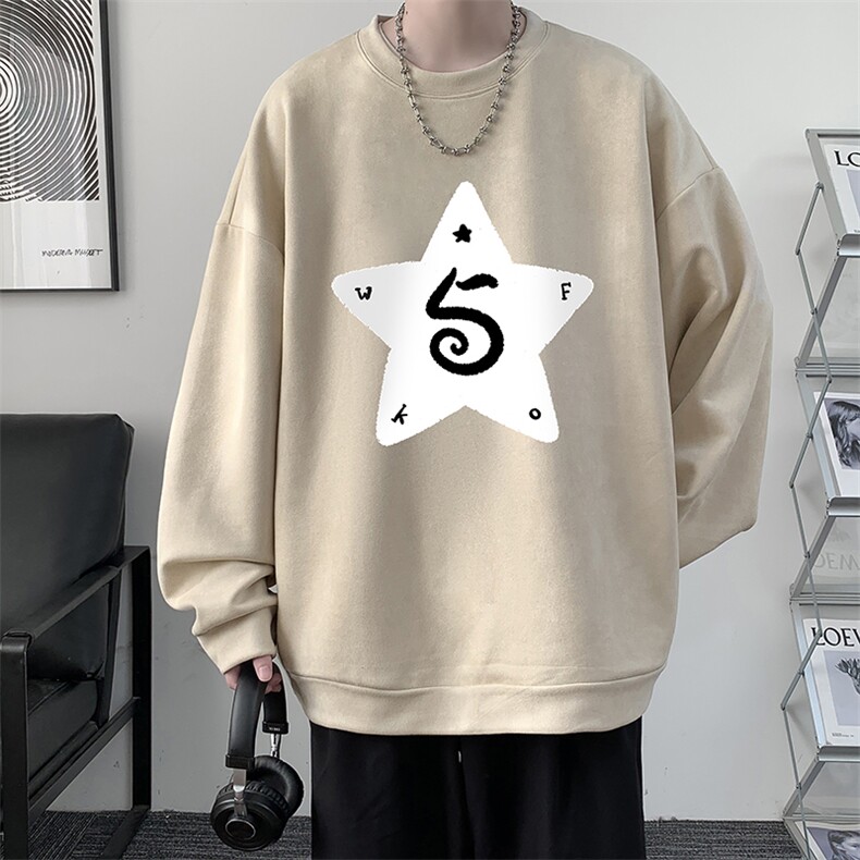麂皮绒卫衣男大码重磅长袖t恤男JW81368-P35,男装卫衣,电商A040