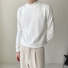 高级感半高领设计针织线衫内搭打底衫M23/P30特M-4XL，男装T恤，电商A243