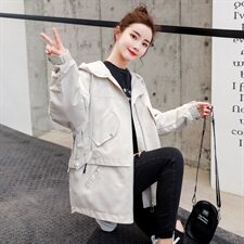 风衣2021年秋季气质个性舒适简约长袖短款时尚都市青春流行甜美，女装短外套，瑶迪依秀