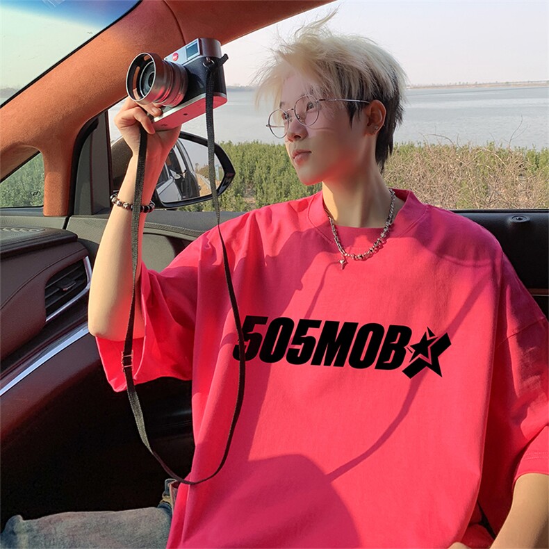 新款港风抖音直播短袖T260克TB5161批28纯棉220克T5161P22控38，男装T恤，电商C408(原B339-1)