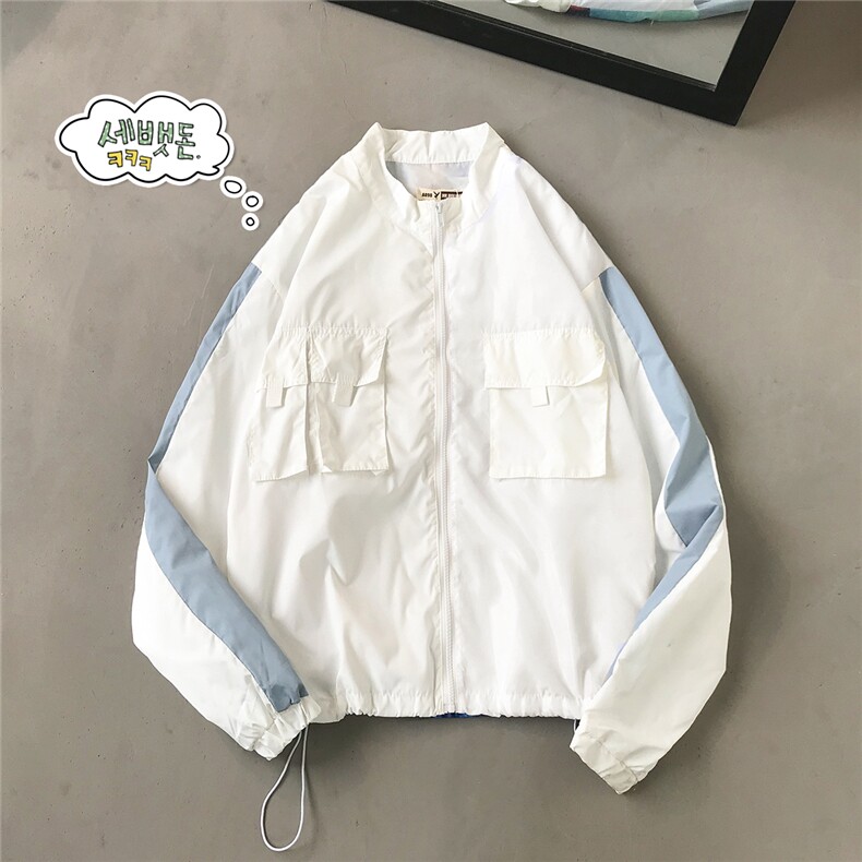（平铺港风）夏季大码夹克男情侣外套潮流防晒服100聚酯FS88,男装夹克,电商A089-1