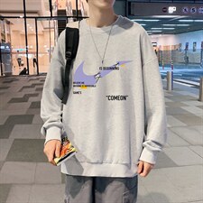 S6259-P28秋季圆领卫衣男大码韩版宽松长袖外套，男装卫衣，电商A040