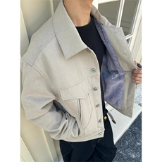 (非揭阳货)水洗帆布加绒军布仿兔毛夹克棉服男XZ514-2-MY34-P148，男装棉衣，星座514-2(原B239)