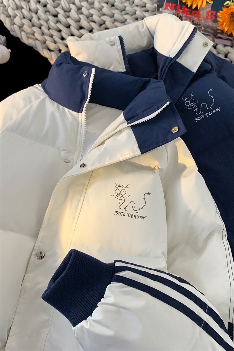 ！2025秋冬新款男士撞色立领棉服加厚棉衣MY203特P80,男装棉衣,电商B220