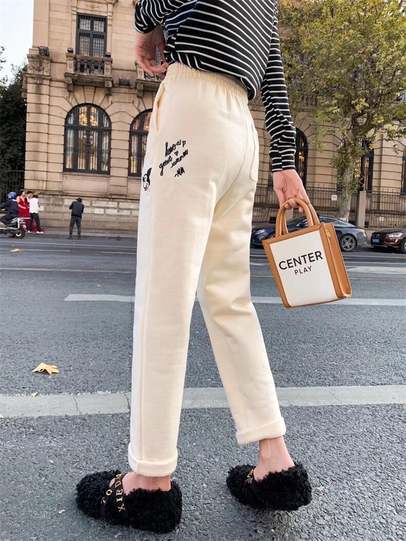 加绒卫裤休闲，女装休闲裤，雪儿诱惑