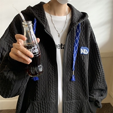 24秋冬款大麻花开衫连帽高品质卫衣夹克外套WK221-P60控88，男装夹克，电商B370