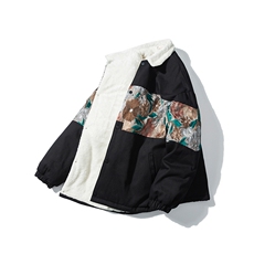 1白底加绒加厚潮拼接大码M-5XL翻领夹克男7568加绒P110控149，男装夹克，星座226-2