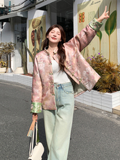 现货！2607A款新中式提花刺绣短款轻薄羽绒服女，女装羽绒服，衣秀之家