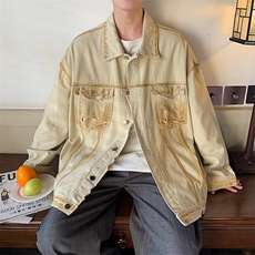 美式男工装牛仔外套男春季新款设计感外套夹克J2288P70，男装夹克，星座1116-2