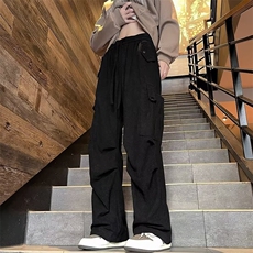 灯芯绒工装裤男士春秋宽松直筒裤子潮流港风阔腿休闲长裤K37-P45，男装休闲裤，星座1109-3