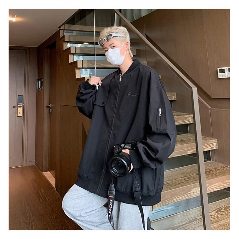 美式棒球服外套男士秋季新款高街痞帅青少年飞行员夹克J658-P65,男装夹克,星座1001-1