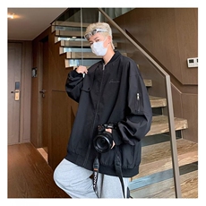 美式棒球服外套男士秋季新款高街痞帅青少年飞行员夹克J658-P65，男装夹克，星座1001-1