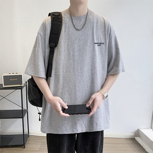 大码t恤男2024新款短袖夏季衣服纯棉宽松T恤打底衫男潮TX313-P25图片