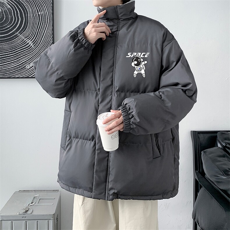 冬季款宽松男女款棉服简约立领加绒加厚棉服XZ102A-4-MY1039-P75,男装棉衣,星座211-2