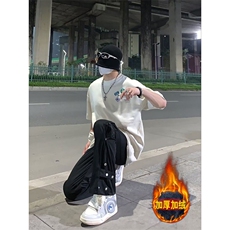 美式防水冲锋裤男春秋季新款高级感痞帅拉链登山裤大码休闲裤子，男装休闲裤，四季星座505
