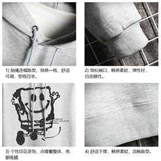WY2245-P35纯连帽卫衣男大码运动帽衫宽松薄网格，男装卫衣，电商A040A