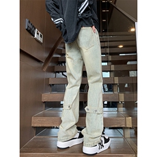 美式ins高街vibe重工艺水洗牛仔裤货号K2316P55，男装牛仔裤，电商A063