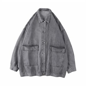 外套男春秋工装牛仔衣夹克2024年新款潮流港风潮牌宽松JK301-p65，男装夹克，星座1008-1
