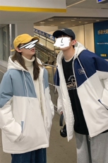 外景情侣冬季宽松百搭冲锋棉衣男港风连帽棉服男外套7786P60控98，男装棉衣，星座226-1