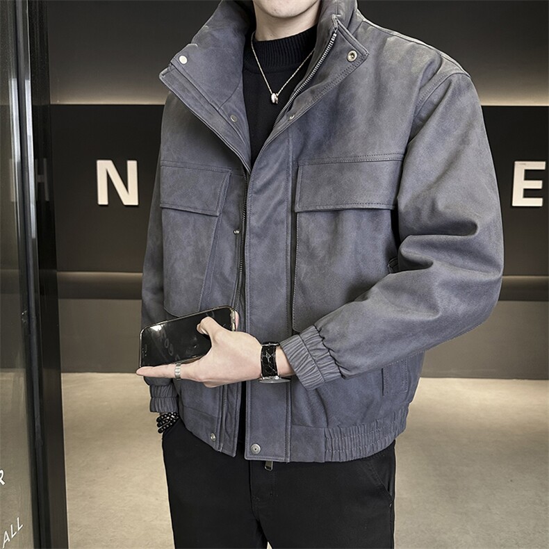 标90白鸭绒 男士羽绒服2025冬季新品皮外套B240-YR88261-P275图片