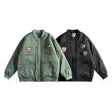 美式潮牌棒球服男女街头嘻哈宽松飞行员夹克情侣装秋2025秋季外套，男装夹克，星座1210-1