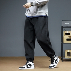 秋冬男装休闲裤宽松百搭刺绣灯芯绒束脚DS-A227A-K202-P55常规，男装休闲裤，电商A227A