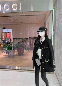 小香气质毛呢大衣显瘦外套图片