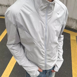 春夏款高品质冰感速干防晒服休闲户外运动外套透气弹力机能风夹克图片