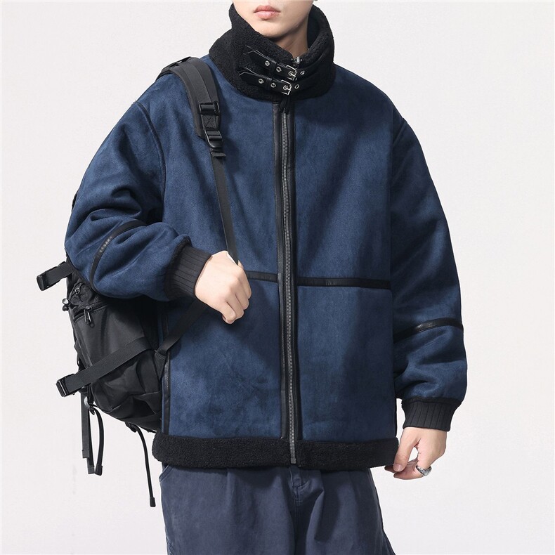 2025秋冬新款翻领两面可穿男款棉服W0098-P159,男装棉衣,电商D215