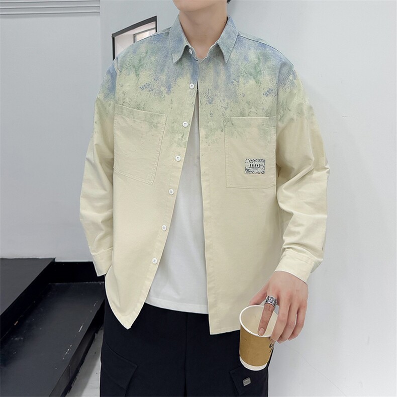 扎染高品质纯棉280克加厚寸衫外套时尚店主社会小伙新款CS62P68图片