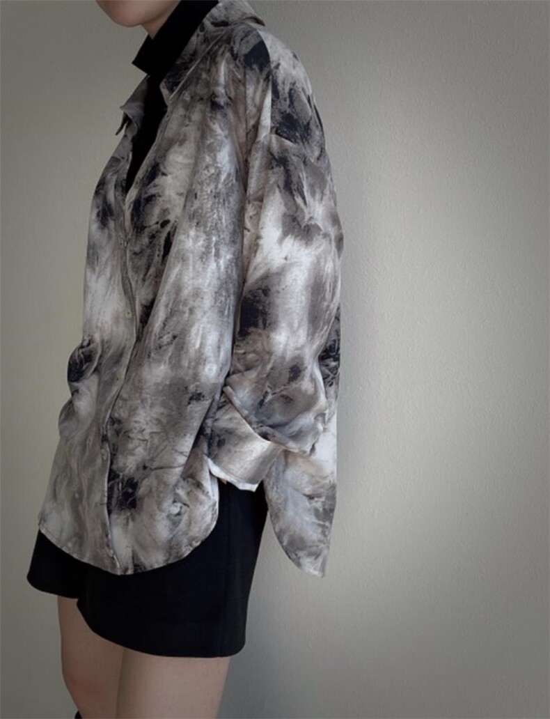 水墨画假两件衬衣，其它，麦缇诺